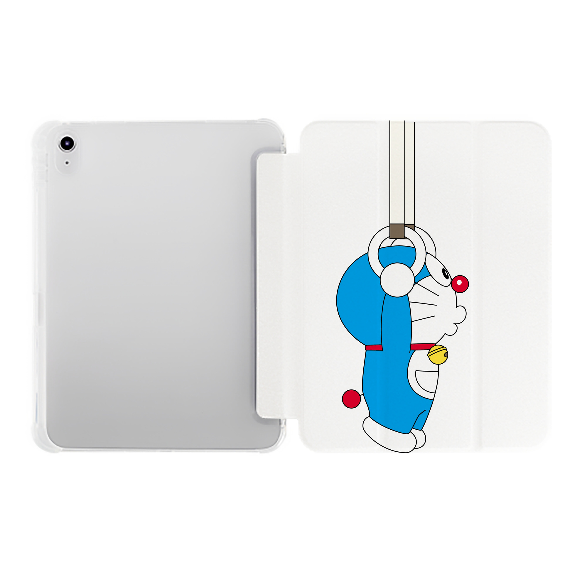 （画像用） ドラえもん Doraemon IPad ケース ペン収納付き 三つ折りスタンド PUレザー×シリコン 対応機種9.5/10.5/10.9インチ